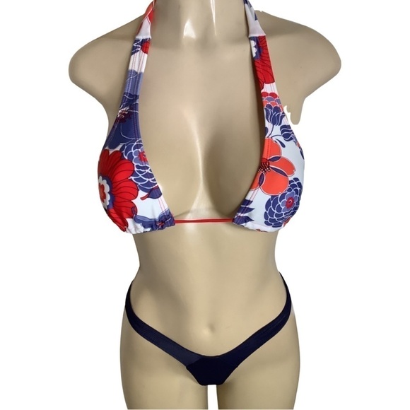 Zuliana Size Medium Thong Bikini Bottom & Recco Bikini Top. New With Tags - Picture 1 of 5